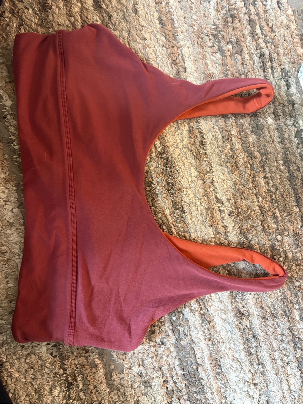 Align™ Reversible Bra Light Support, A/b Cup In Mulled Wine/canyon Orange - Picture 8 of 8